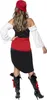A woman wearing a pirate costume, shown from the back. Produktbild-Vorschau