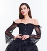 Schwarzes Gothic-Korsett mit Bauchkontrolle aus Spitze Produktbild-Vorschau 8