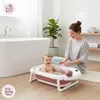 Faltbare Babywanne mit Thermometer, Altrosa Produktbild-Vorschau 3