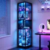 Skrine Merax s presklenými dvierkami a LED osvetlením, Náhľad obrázku produktu 3