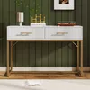 OKWISH Coiffeuse 100x45x75 cm - 2 Tiroirs Pieds Métal - Voir les images du produit 6