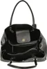 An open black handbag shown from a top-down perspective against a white background. Produktbild-Vorschau