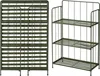 Regał na kwiaty metalowy, zielony, 3 poziomy, 90 cm Podgląd zdjęcia produktu 3