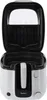 A white and black deep fryer with its lid open. Produktbild-Vorschau