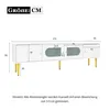 MODFU TV-Schrank Lowboard mit Goldenen Beinen und Griffen Produktbild-Vorschau 5