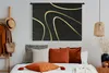 MuchoWow® Wandteppich Wandbehang Goldene Wellen auf Produktbild-Vorschau 4