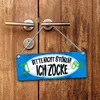 Bitte nicht stören - ich zocke Wendeschild mit Kordel Produktbild-Vorschau 3