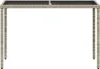 vidaXL Gartentisch mit Glasplatte Hellgrau 115x54x74 cm Produktbild-Vorschau 4