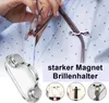 GKA starker Magnet Brillenhalter silber für Brille Produktbild-Vorschau 1