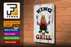 Blechschild Hinweis 20x30cm King of Grill Produktbild-Vorschau 3