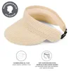 styleBREAKER Papierstroh Visor Cap einfarbig | Sonnenvisier Produktbild-Vorschau 7