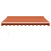 vidaXL Marquise rétractable Orange et brun 3,5x2,5 m Tissu Voir les images du produit 3