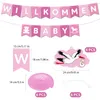 BRUBAKER Willkommen Baby Girlande für Mädchen - Wimpelkette Produktbild-Vorschau 3