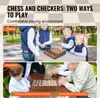 Two scenes showing people playing chess and checkers outdoors. Náhled obrázku produktu