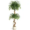 Kunstpflanzen Ficus Benjamini Ficusbaum mit Topf 150 cm – Produktbild-Vorschau 1