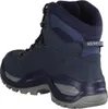 A single blue hiking boot is shown from a rear-side angle against a white background. Produktbild-Vorschau