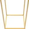 A close-up view of the bottom section of a golden metal geometric stand, likely a flower stand, against a white background. Podgląd zdjęcia produktu