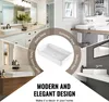 A collage of images showcasing different bathroom sink styles and settings, with a central image of a white rectangular sink. Anteprima dell’immagine prodotto