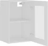 vidaXL Wisząca szklana szafka biała 40x31x60 cm materiał Podgląd zdjęcia produktu 5