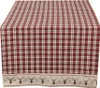 Clayre & Eef behúň na stôl 50x140 cm červeno-béžová bavlna Náhľad obrázku produktu 1