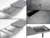 A collage of images showing the Kettler Cubic HPL Gartentisch, including close-ups of its extension mechanism and the tabletop material. Produktbild-Vorschau