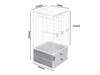 A clear, well-lit product shot of a jewelry organizer box with dimensions indicated by measurement lines and text. Produktbild-Vorschau