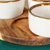 Ciotole su vassoio di legno, set di 4 pezzi. Anteprima dell’immagine prodotto 8