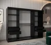 Skříň s posuvnými dveřmi v šířce 250 cm TIMEA 2 - černá / Náhled obrázku produktu 2