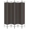 Möbel 6-tlg. Paravent Braun 200x220 cm Stoff - Paravents Produktbild-Vorschau 4