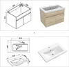Waschtisch mit Unterschrank 60cm BERGEN Badmöbel Set Eiche Produktbild-Vorschau 4