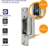A close-up of a silver electric door strike with informational overlays. Produktbild-Vorschau
