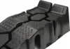 A close-up, angled view of a black plastic car ramp. Podgląd zdjęcia produktu