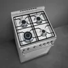 Smeg Sx61gm 60 Cm Gasherd Mit Backofen 4 Brennern Silber  Produktbild-Vorschau 4