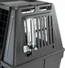 Close-up of a black dog carrier with a clear water bottle attached to the side. Anteprima dell’immagine prodotto