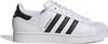 A side view of a white Adidas Superstar II sneaker with black stripes and detailing. Produktbild-Vorschau