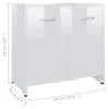 vidaXL Badezimmerschrank Hochglanz-Weiß 60x33x61 cm Produktbild-Vorschau 8