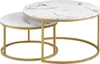 H.J WeDoo Couchtisch 2er Set mit Metallgestell Rund Produktbild-Vorschau 6