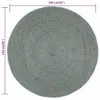 vidaXL Tappeto fatto a mano in iuta rotondo 150 cm verde Anteprima dell’immagine prodotto 7