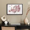 MuchoWow® MuchoWow® Gerahmtes Poster Karte - Europa - Produktbild-Vorschau 2
