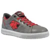 A single grey safety shoe with red accents and laces is shown against a white background. Náhled obrázku produktu