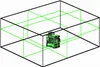 A 3D laser level projecting lines within a room. Náhľad obrázku produktu