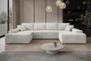 Ecksofa Couch U-Form mit Schlaffunktion, POSO-Stoff Produktbild-Vorschau 2