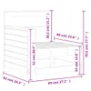 Gartensofa mit Armlehne 69x62x70,5 cm Massivholz Douglasie Produktbild-Vorschau 9