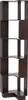 A dark brown, five-tier corner bookshelf against a white background. Náhľad obrázku produktu