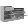 vidaXL Schuhbank Betongrau 94,5x31x57 cm Holzwerkstoff Produktbild-Vorschau 6