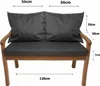 Gartenkissen Set Anthrazit – 120x50 + 2x50x56 cm – Für Produktbild-Vorschau 3