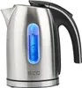 A stainless steel electric kettle with a black handle and lid, shown on a white background. Náhľad obrázku produktu