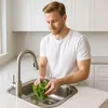Edelstahl Einbauspüle 48 × 48 cm – Küchenspüle  Waschbecken Produktbild-Vorschau 3