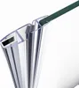 A close-up, angled view of a shower door seal and glass edge. Podgląd zdjęcia produktu