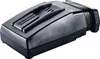 A black battery charger for a power tool. Voir les images du produit